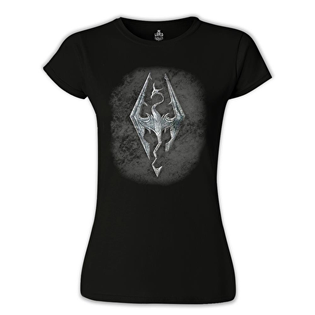 Skyrim - Dragon Siyah Bayan Tshirt