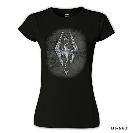 Skyrim - Dragon Siyah Bayan Tshirt