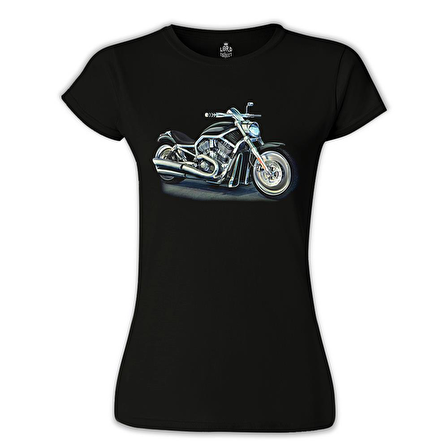 Motosiklet Siyah Bayan Tshirt