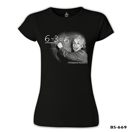 Einstein Siyah Bayan Tshirt