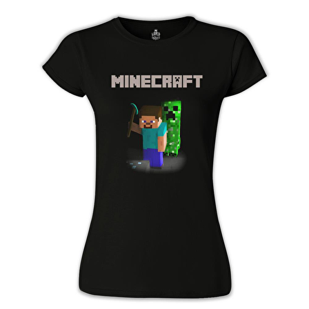 Minecraft - 7 Siyah Bayan Tshirt