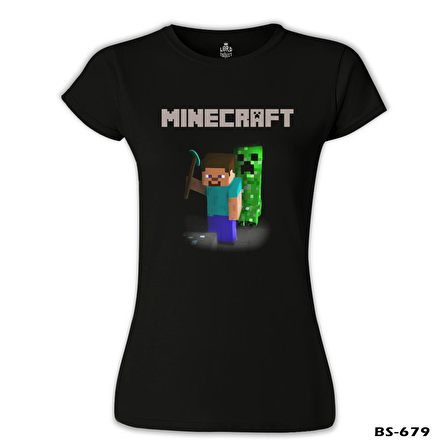 Minecraft - 7 Siyah Bayan Tshirt