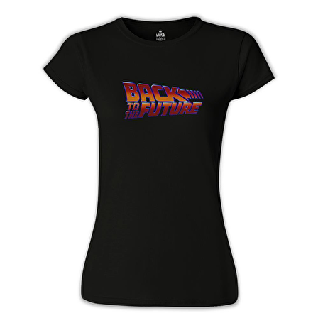 Back to the Future - Logo Siyah Bayan Tshirt