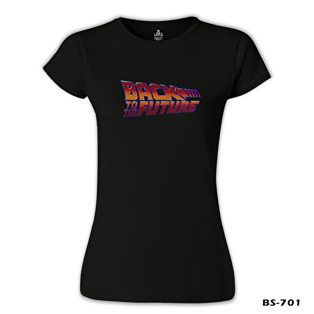 Back to the Future - Logo Siyah Bayan Tshirt
