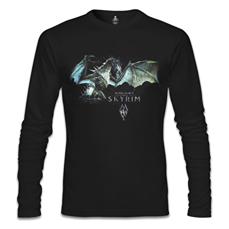 Skyrim - Paartuhnax Siyah Erkek Sweatshirt