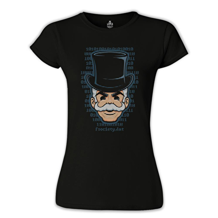 Mr. Robot - FSociety Siyah Kadın Tshirt