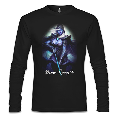 Dota 2 - Drow Ranger Siyah Erkek Sweatshirt