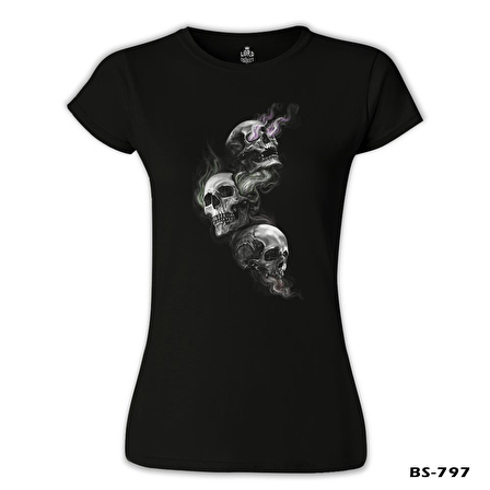 Smoky Heads Siyah Bayan Tshirt