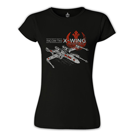 Star Wars - Incom T65 Siyah Bayan Tshirt