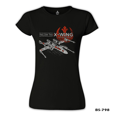 Star Wars - Incom T65 Siyah Bayan Tshirt
