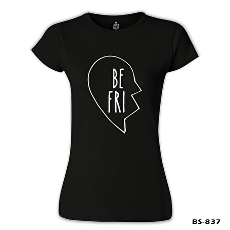 Best Friends Kalp 1/2 - 1 Siyah Bayan Tshirt
