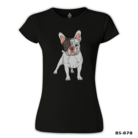 French Bulldog Siyah Bayan Tshirt