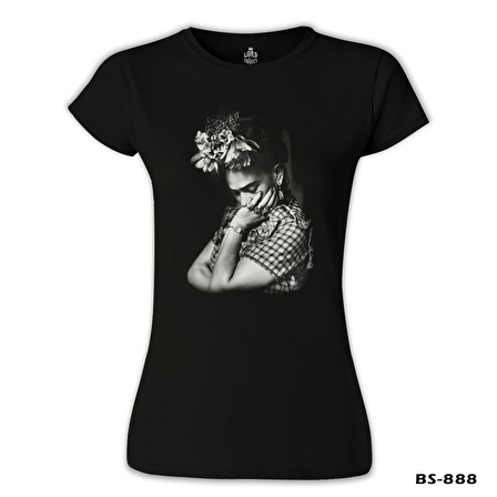 Frida Kahlo Siyah Bayan Tshirt