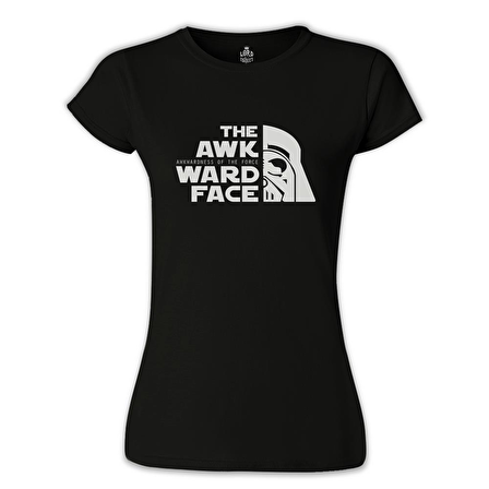 Star Wars - Awkwardness of The Force Siyah Bayan Tshirt