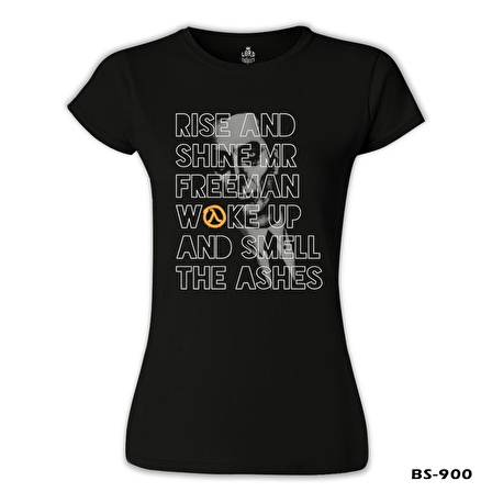 Half Life 2 - Rise and Shine  Siyah Bayan Tshirt