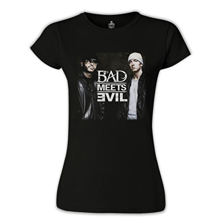Bad Meets Evil Siyah Bayan Tshirt