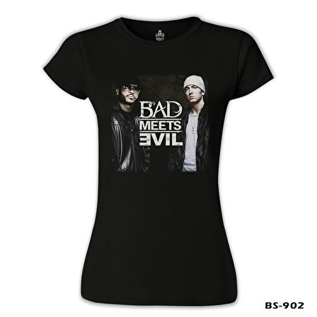 Bad Meets Evil Siyah Bayan Tshirt