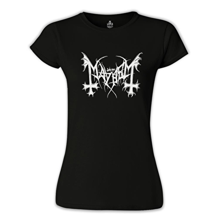 Mayhem - Logo Siyah Bayan Tshirt