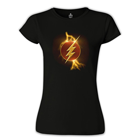 Flash - Lightening Siyah Bayan Tshirt