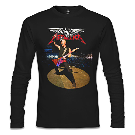 Metallica - James Siyah Erkek Sweatshirt