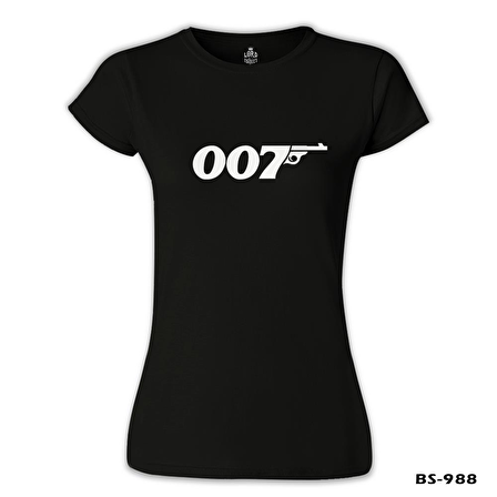 James Bond - 007 Siyah Kadın Tshirt