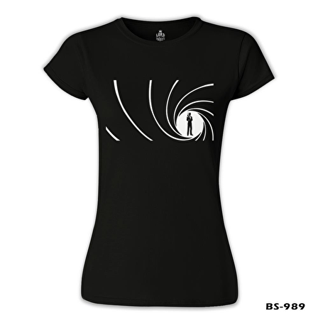 James Bond - Never Say Never Siyah Bayan Tshirt