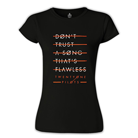 Twenty One Pilots - Flawless Siyah Bayan Tshirt