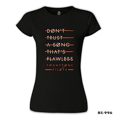 Twenty One Pilots - Flawless Siyah Bayan Tshirt