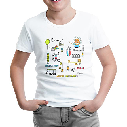 Fizik - Enerji Beyaz Çocuk Tshirt