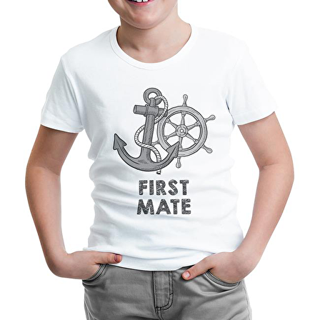 First Mate  Beyaz Çocuk Tshirt