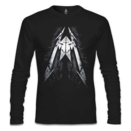 Metallica Logo Siyah Erkek Sweatshirt