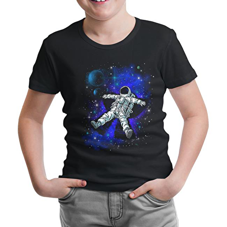 Dreams in Space Siyah Çocuk Tshirt