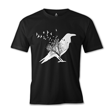 Crows in Tales Siyah Erkek Tshirt