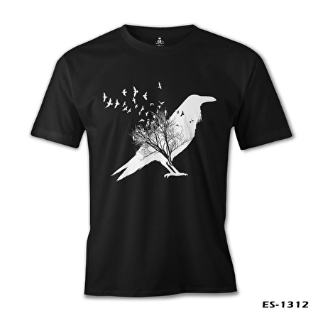 Crows in Tales Siyah Erkek Tshirt