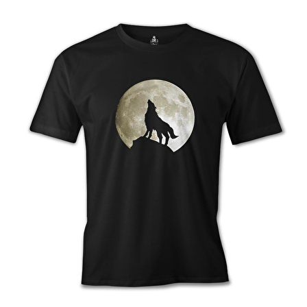 Kurt ve Ay Siyah Erkek Tshirt