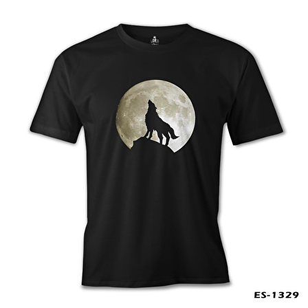 Kurt ve Ay Siyah Erkek Tshirt