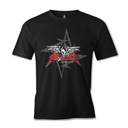 Metallica - Seek and Destroy Logo Siyah Erkek Tshirt