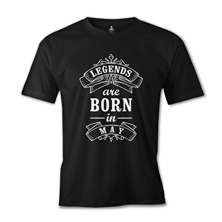 Burç - Born in May Legends Siyah Erkek Tshirt