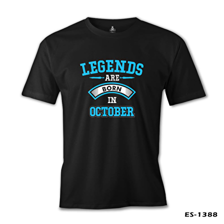 Legends Born in October - Arrow Siyah Erkek Tshirt