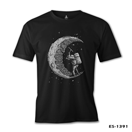 Space - Construction Siyah Erkek Tshirt