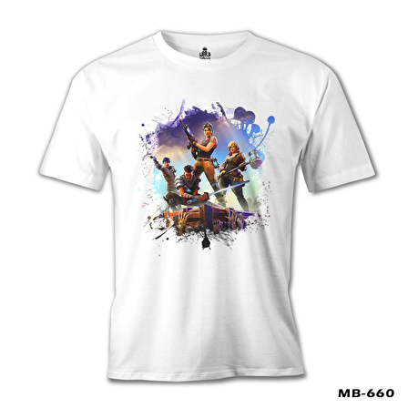 Fortnite - Station Beyaz Erkek Tshirt