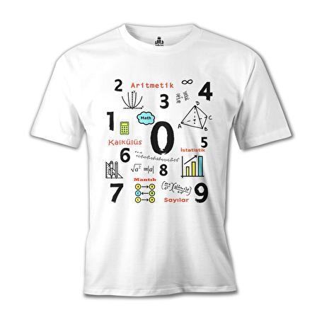 Matematik - Aritmetik Beyaz Erkek Tshirt