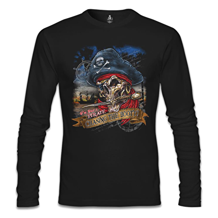 Kurukafa - Korsan Siyah Erkek Sweatshirt
