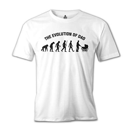 The Evolution of Dad Beyaz Erkek Tshirt