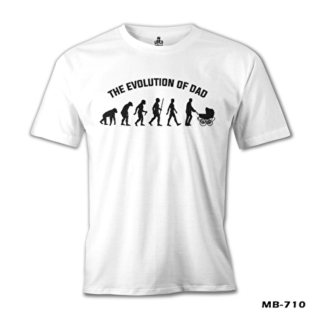 The Evolution of Dad Beyaz Erkek Tshirt