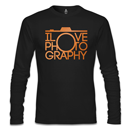lOvePhOto Siyah Erkek Sweatshirt
