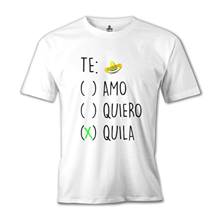 Te Quila Beyaz Erkek Tshirt