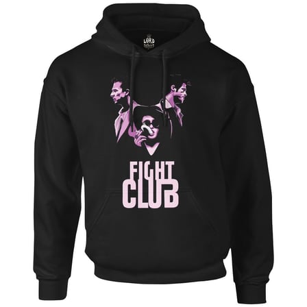 Fight Club - Smoky Siyah Erkek Fermuarsız Kapşonlu