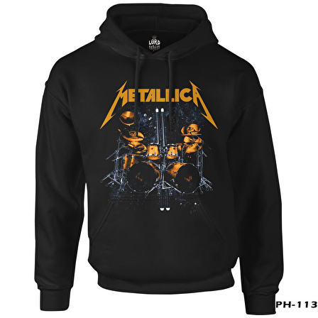 Metallica - Sticks Siyah Erkek Fermuarsız Kapşonlu