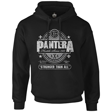 Pantera - Stronger than All Siyah Erkek Fermuarsız Kapşonlu